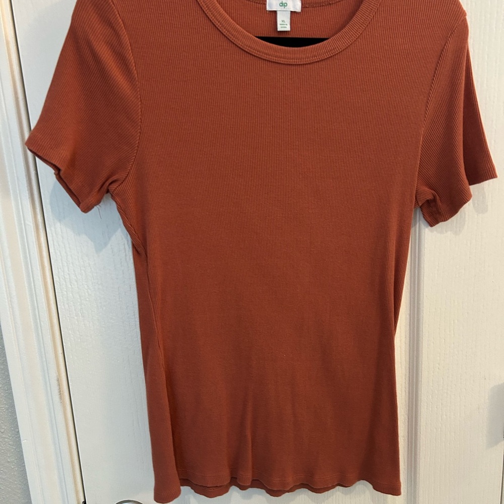 Dip Orange Fitted Short Sleeve Tee